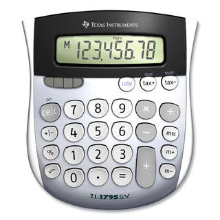 Texas Instruments TI-1795SV Minidesk Calculator, 8-Digit LCD (TEXTI1795SV)