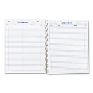 Rediform® Wirebound Call Register, One-Part (No Copies), 11 x 8.5, 100 Forms Total (RED50111)