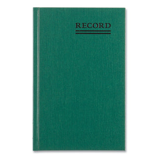 National® Emerald Series Account Book, Green Cover, 9.63 x 6.25 Sheets, 200 Sheets/Book (RED56521)