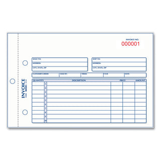 Rediform® Invoice Book, Two-Part Carbonless, 5.5 x 7.88, 50 Forms Total (RED7L721)