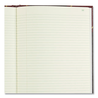 National® Texthide Record Book, 1-Subject, Medium/College Rule, Black/Burgundy Cover, (500) 14 x 8.5 Sheets (RED57151)