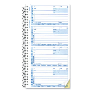 Rediform® Telephone Message Book, Two-Part Carbonless, 5 x 2.75, 4 Forms/Sheet, 400 Forms Total (RED50076)