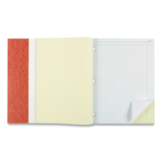 National® Duplicate Laboratory Notebooks, Stitched Binding, Quadrille Rule (4 sq/in), Brown Cover, (200) 11 x 9.25 Sheets (RED43649)