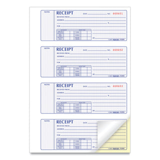 Rediform® Money Receipt Book, Softcover, Two-Part Carbonless, 7 x 2.75, 4 Forms/Sheet, 200 Forms Total (RED8L806)