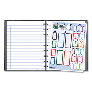 Blueline® NotePro Notebook, 1-Subject, Narrow Rule, Black Cover, (75) 9.25 x 7.25 Sheets (REDA7150BLK)