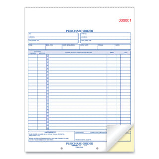Rediform® Purchase Order Book, 17 Lines, Two-Part Carbonless, 8.5 x 11, 50 Forms Total (RED1L146)