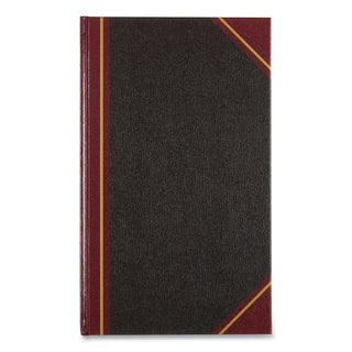 National® Texthide Record Book, 1-Subject, Medium/College Rule, Black/Burgundy Cover, (500) 14 x 8.5 Sheets (RED57151)