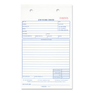 Rediform® Job Work Order Book, Two-Part Carbonless, 5.5 x 8.5, 50 Forms Total (RED4L456)