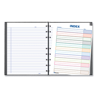 Blueline® NotePro Notebook, 1-Subject, Narrow Rule, Black Cover, (75) 9.25 x 7.25 Sheets (REDA7150BLK)