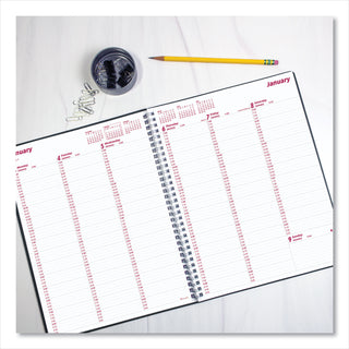 Brownline® DuraFlex Weekly Planner, 11 x 8.5, Black Cover, 12-Month (Jan to Dec): 2025 (REDCB950VBLK)