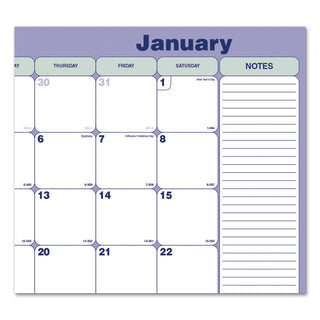 Blueline® Monthly Desk Pad Calendar, 21.25 x 16, White/Blue/Green Sheets, Black Binding, Black Corners, 12-Month (Jan to Dec): 2026 (REDC181731)