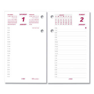 Brownline® Daily Calendar Pad Refill, 6 x 3.5, White/Burgundy/Gray Sheets, 12-Month (Jan to Dec): 2025 (REDC2R)