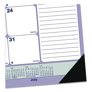 Blueline® Academic 13-Month Desk Pad Calendar, 21.25 x 16, White/Blue/Green Sheets, Black Headband, 13-Month: July 2025 to July 2026 (REDCA181731)