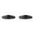 Tatco Adjusta-Tape Crowd Control Base Only, Steel, 14" Deep, Black, 2/Box (TCO11711)