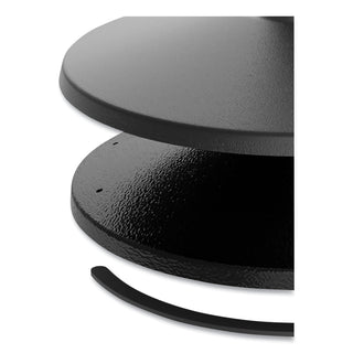 Tatco Adjusta-Tape Crowd Control Base Only, Steel, 14" Deep, Black, 2/Box (TCO11711)