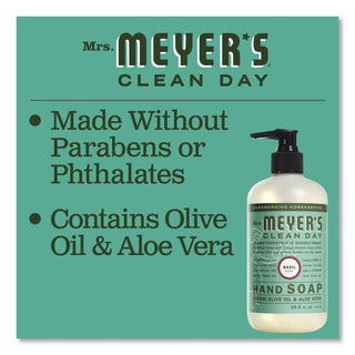 Mrs. Meyer's® Clean Day Liquid Hand Soap, Basil, 12.5 oz (SJN651344EA)