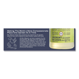 Mrs. Meyer's® Liquid Laundry Detergent, Lemon Verbena Scent, 64 oz Bottle (SJN370736EA)