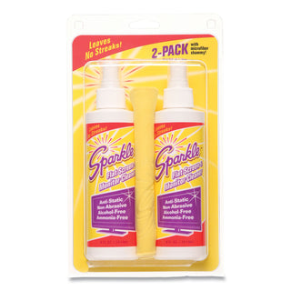 Sparkle® Flat Screen & Monitor Cleaner, Pleasant Scent, 8 oz Bottle, 2/Pack (FUN50128)