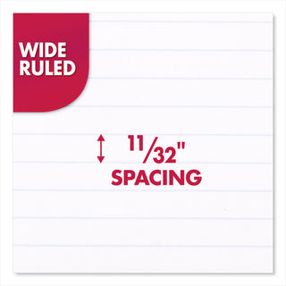 Mead® Spiral Notebook, 1 Subject, Wide/Legal Rule, Assorted Color Covers, 10.5 x 7.5, 70 Sheets (MEA05510)