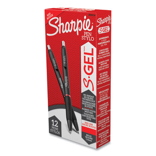 Sharpie® S-Gel™ S-Gel Retractable Gel Pen, Bold 1 mm, Red Ink, Black Barrel, Dozen (SAN2096136)