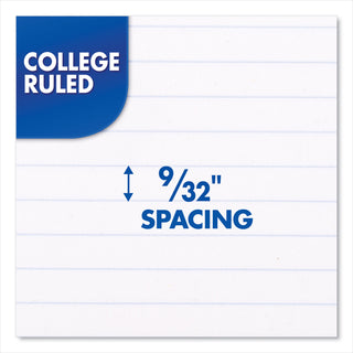 Mead® Spiral Notebook, 1 Subject, Medium/College Rule, Assorted Color Covers, 10.5 x 8, 70 Sheets, 6/Pack (MEA73065)