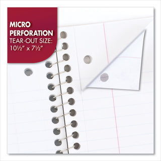Mead® Spiral Notebook, 1 Subject, Wide/Legal Rule, Assorted Color Covers, 10.5 x 7.5, 70 Sheets (MEA05510)