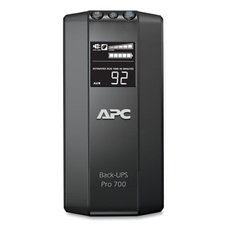 APC® BR700G Back-UPS Pro 700 Battery Backup System, 6 Outlets, 700 VA, 355 J (01532S)