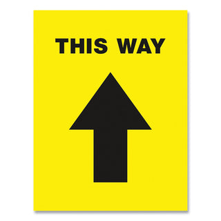 Avery® Floor Decal This Way Print/Message, Yellow, Black (AVE83022)