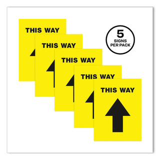 Avery® Floor Decal This Way Print/Message, Yellow, Black (AVE83022)
