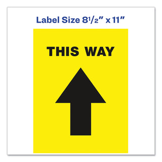 Avery® Floor Decal This Way Print/Message, Yellow, Black (AVE83022)