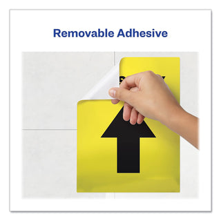Avery® Floor Decal This Way Print/Message, Yellow, Black (AVE83022)