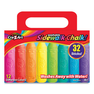 Cra-Z-Art® Sidewalk Chalk, Assorted, 32/Box (CZA108176)