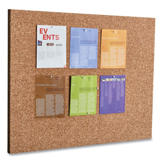 Iceberg iDesign Frameless Cork Bulletin Board, 46 x 36, Natural (ICE35011)