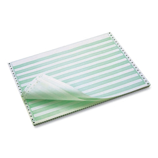 TST Impresso Continuous Feed Computer Paper, 1-Part, 18 lb, 11 x 14.88, White/Green Bar, 3,100/Carton (IPS7810010)