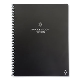 Rocketbook Fusion Smart Notebook, Seven Page Formats, Black Cover, 11 x 8.5, 21 Sheets (RKBFLRCAFR)