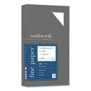 Southworth® Fine Business Paper, 20 lb., Legal Ruled, 8-1/2&quot;x14&quot;, 500/Box, WE (SOU403ER)
