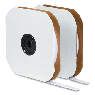VELCRO® Sticky-Back Fasteners, Loop Side, 0.63" x 75 ft, White (VEK190821)