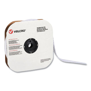 VELCRO® Sticky-Back Fasteners, Loop Side, 1" x 75 ft, White (VEK190959)