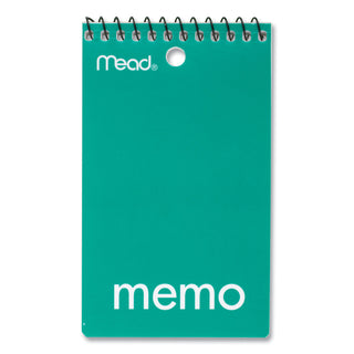 Mead® Wirebound Memo Book, Medium/College Rule, 3 x 5, White, 60 Sheets (MEA45354)