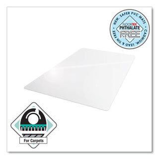 Floortex® Cleartex Advantagemat Phthalate Free PVC Chair Mat for Low Pile Carpet, 60 x 48, Clear (FLRPF1115225EV)