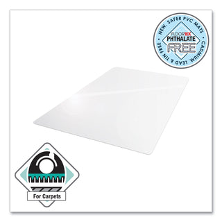 Floortex® Cleartex Advantagemat Phthalate Free PVC Chair Mat for Low Pile Carpet, 53 x 45, Clear (FLRPF1113425EV)
