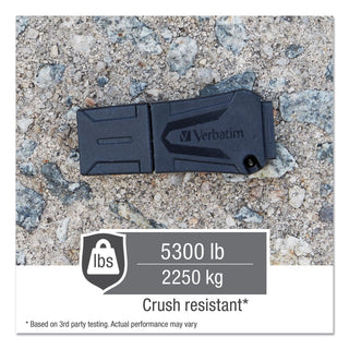 Verbatim® ToughMAX USB Flash Drive, 16 GB, Black (VER70000)
