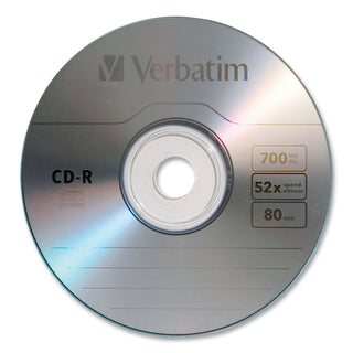 Verbatim® CD-R Discs, 700MB/80min, 52x, w/Slim Jewel Cases, Silver, 10/Pack (VER94935)