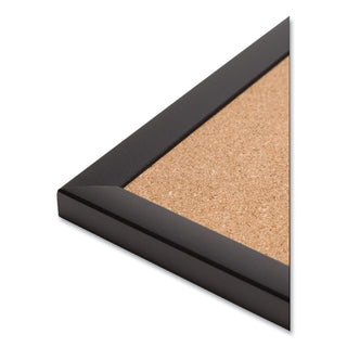 U Brands Cork Bulletin Board, 24 x 18, Natural Surface, Black Frame (UBR026U0001)