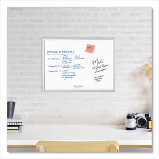 U Brands Melamine Dry Erase Board, 24 x 18, White Surface, Silver Frame (UBR030U0001)