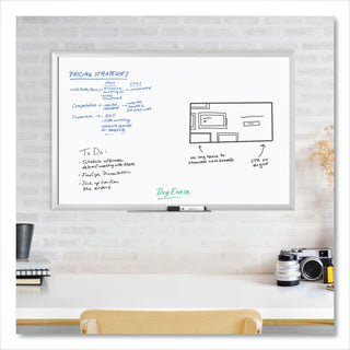 U Brands Melamine Dry Erase Board, 36 x 24, White Surface, Silver Frame (UBR031U0001)