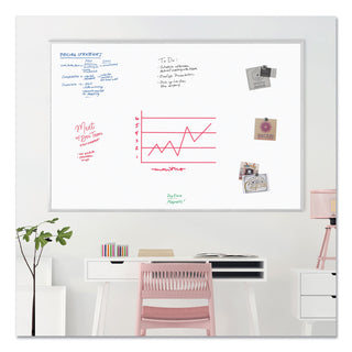 U Brands Magnetic Dry Erase Board with Aluminum Frame, 72 x 48, White Surface, Silver Frame (UBR073U0001)