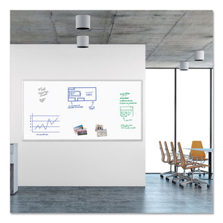 U Brands Magnetic Dry Erase Board with Aluminum Frame, 96 x 48, White Surface, Silver Frame (UBR2891U0001)
