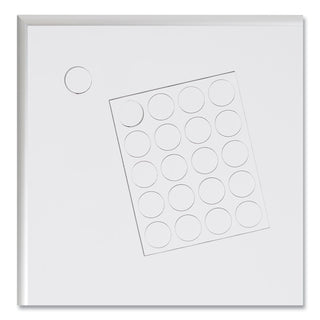 U Brands Heavy-Duty Board Magnets, Circles, White, 0.75", 24/Pack (UBRFM1618)