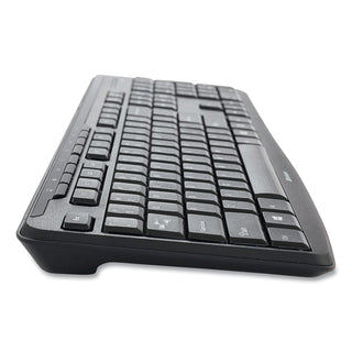 Verbatim® Silent Wireless Mouse and Keyboard, 2.4 GHz Frequency/32.8 ft Wireless Range, Black (VER99779)
